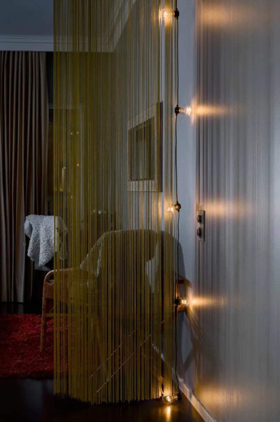 Konstsmide Lyssett 5 kl. pærer, B/O, LED 200cm