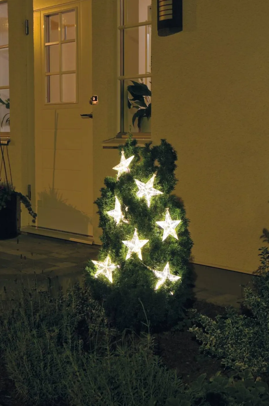 Konstsmide Stjernegardin med 7 LED 116 cm