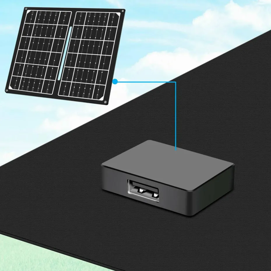 LogiLink Sammenleggbar solcellepanel 1 x USB-A 7W