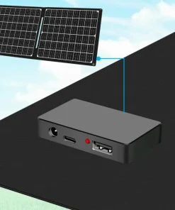 LogiLink Sammenleggbar solcellepanel 1x USB-C, 1 x USB-A 30w