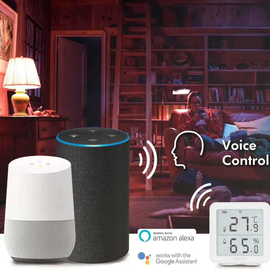 LogiLink Smart temperatur- og fuktighetssensor Wifi Tuya