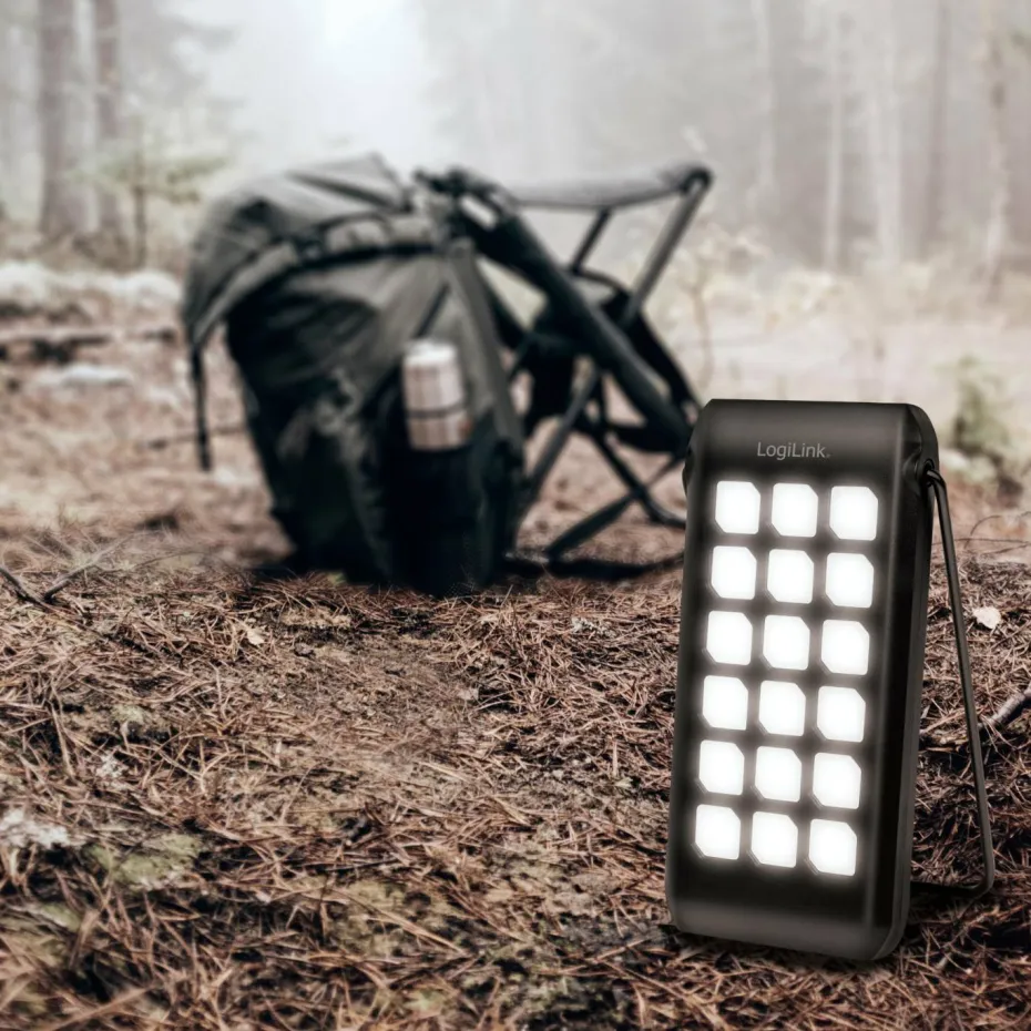 LogiLink Solcelle-Powerbank 10 000 mAh PD 18W