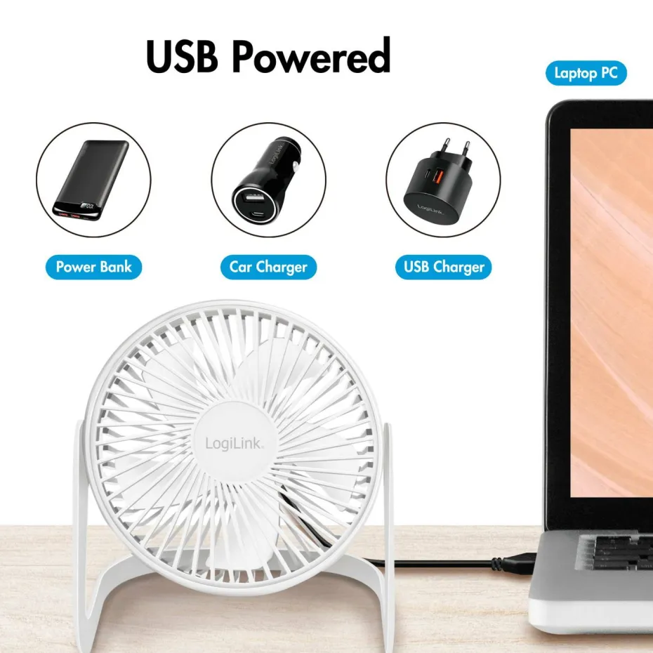 LogiLink USB bordvifte ø 15,24 cm