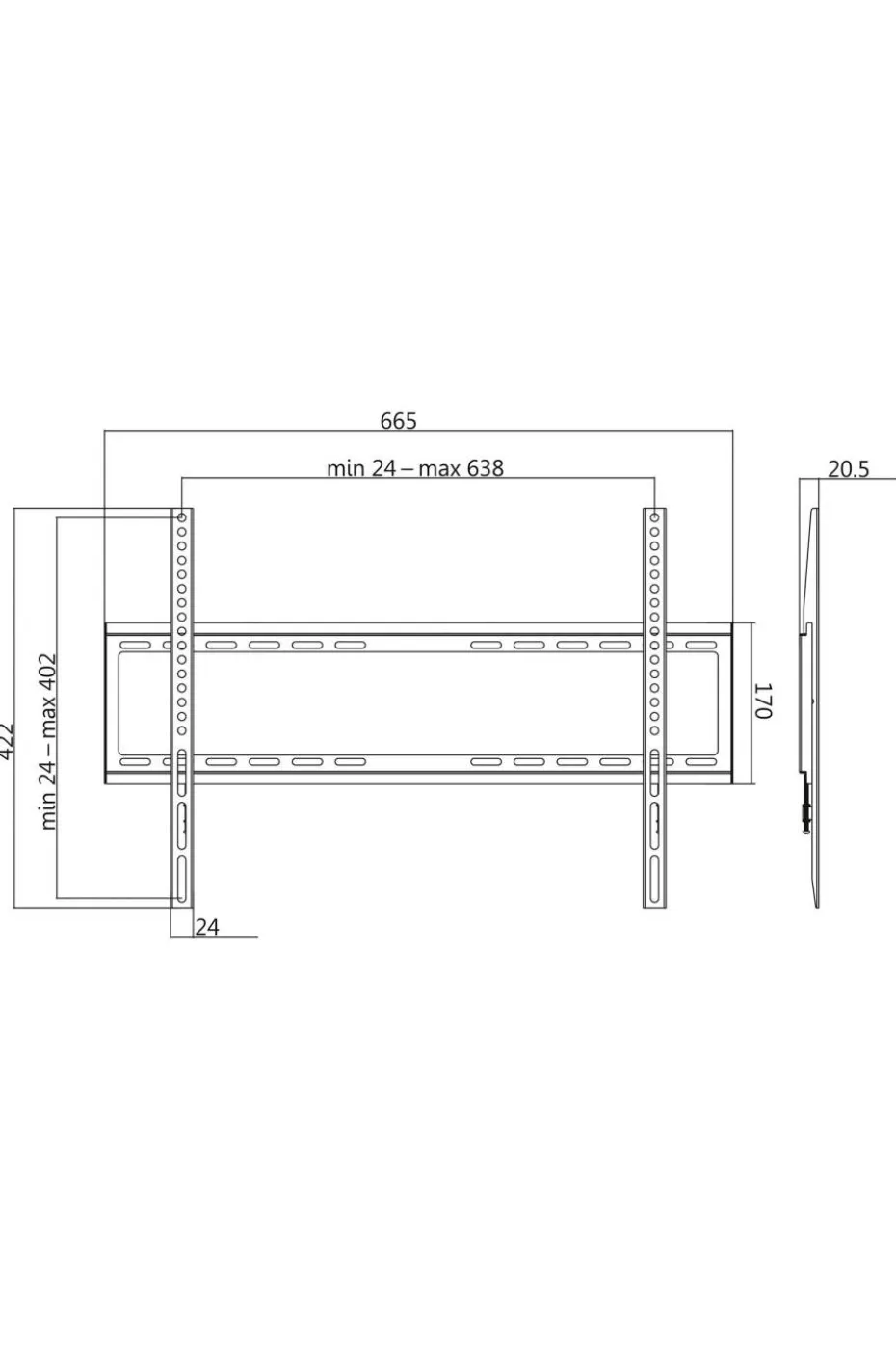 LogiLink Veggbrakett TV 37-70"
