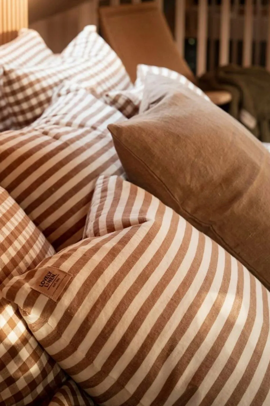 Lovely Linen Dynetrekk Misty i vasket lin
