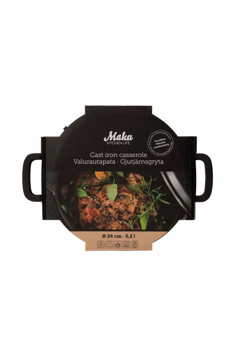 Maku Kitchen Life Støpejernsgryte 5,2 L