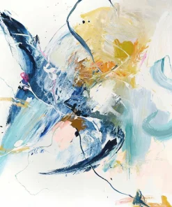 Malerifabrikken Confidential Blue / Blandet maleri / 100 X 100 cm