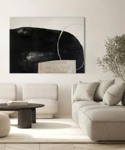 Malerifabrikken Design Maleri / Sort Of Stone / 120x90 Cm
