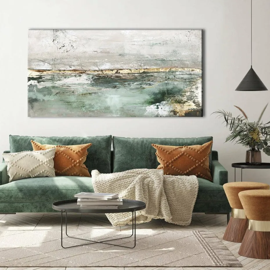 Malerifabrikken Low Limit Green / Blandet maleri / 140 X70 cm