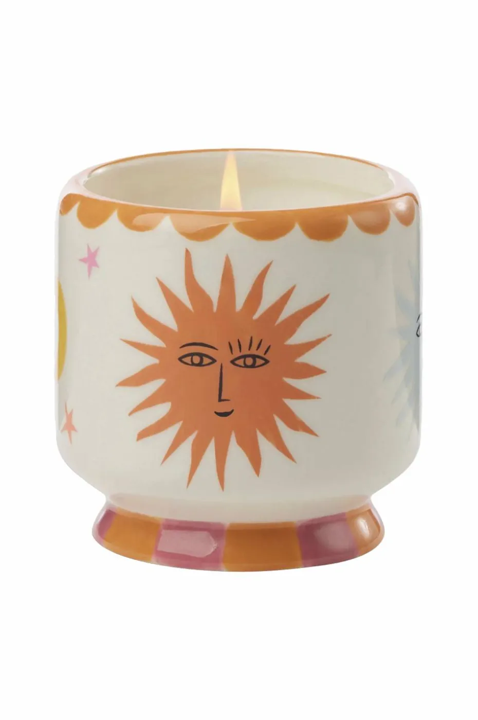 Paddywax Adopo 226 g solkeramikk med advarselsetikett og støvdeksel - Orange Blossom-eske