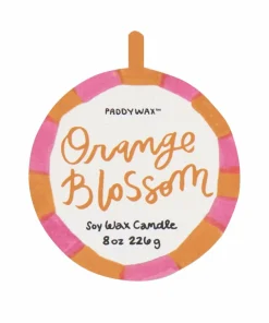 Paddywax Adopo 226 g solkeramikk med advarselsetikett og støvdeksel - Orange Blossom-eske