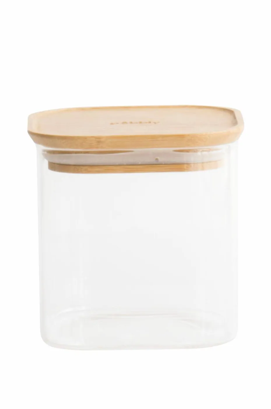 Pebbly Firkantede bokser med bambuslokk 800 ml