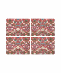 Pimpernel Bordbrikker Morris & Co Strawberry Thief Red 4-pk