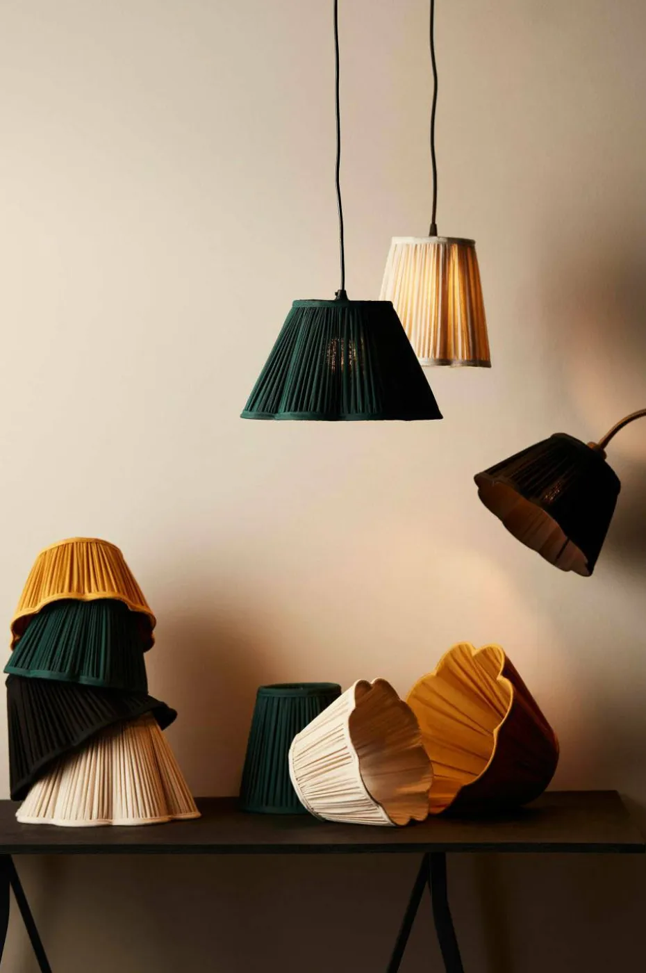 PR Home Lampeskjerm Siv Plissé 25 cm