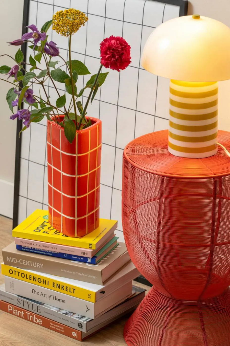 Present Time Vase Retro Tiles