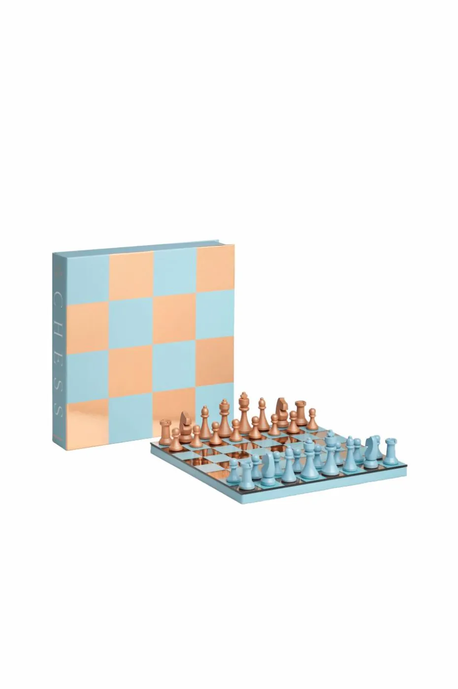 PRINTWORKS Classic - Art Of Chess-speil, lyseblå/kobber