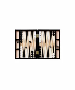 PRINTWORKS Lakkert Backgammon, svart