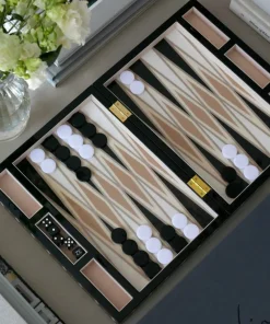 PRINTWORKS Lakkert Backgammon, svart