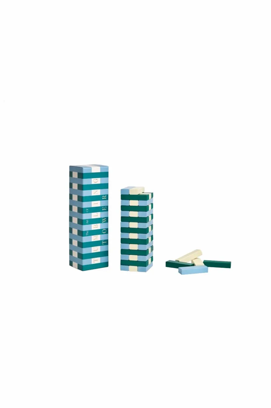 PRINTWORKS Spill - Tumbling Towers, grønn/blå