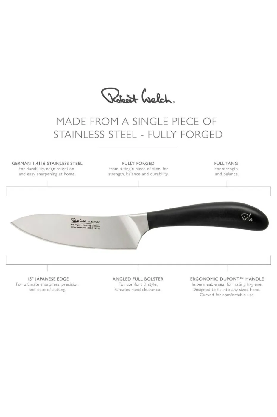 Robert Welch Kokke-/ kokkekniv Signature 14 cm/ 5,5