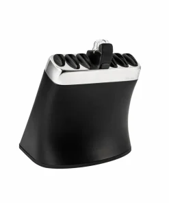 Robert Welch Svart knivblokk med sliper Signature