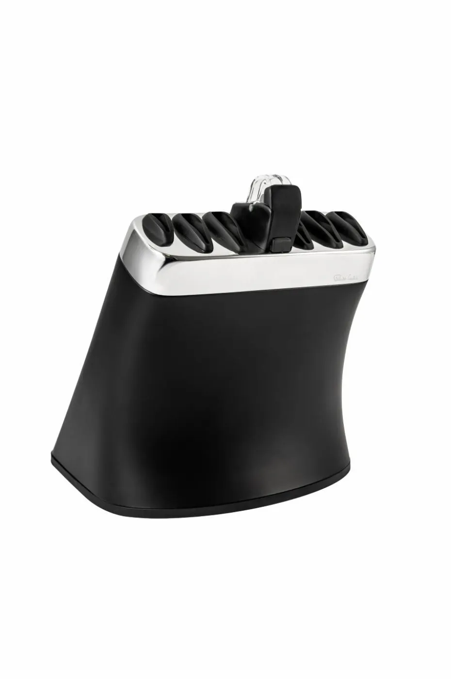 Robert Welch Svart knivblokk med sliper Signature