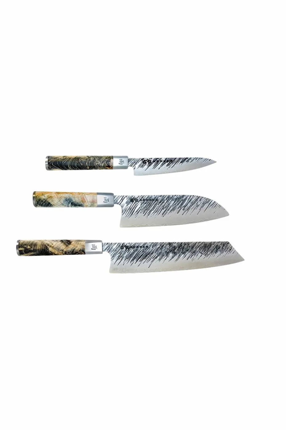 Satake Knivsett Ame Med Petty , Santoku & Kiritsuke