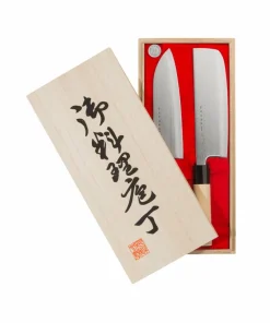 Satake Knivsett Satake Houcho med Santoku & Nakiri i balsaboks