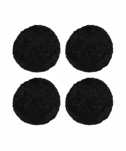 Skinnwille Saueskinnspute Round Curly 4-pakning