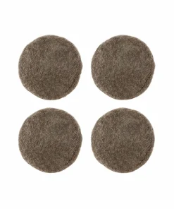 Skinnwille Saueskinnspute Round Curly 4-pakning