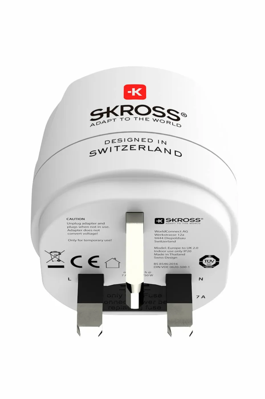 SKROSS Reiseadapter Europa Til Storbritannia og andre Jordet