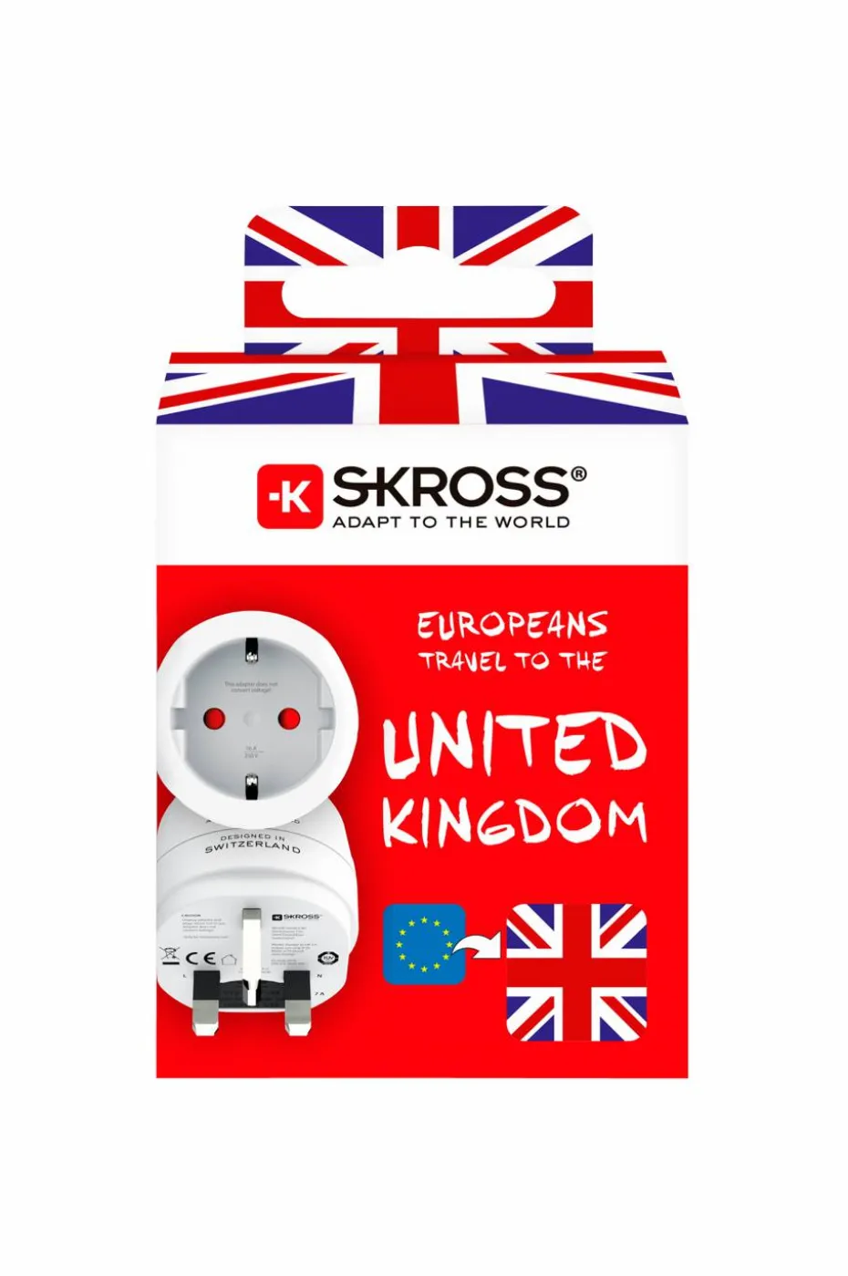 SKROSS Reiseadapter Europa Til Storbritannia og andre Jordet