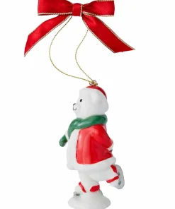 Spode Juletrepynt Skating Teddy Christmas Tree høyde 9,5 cm