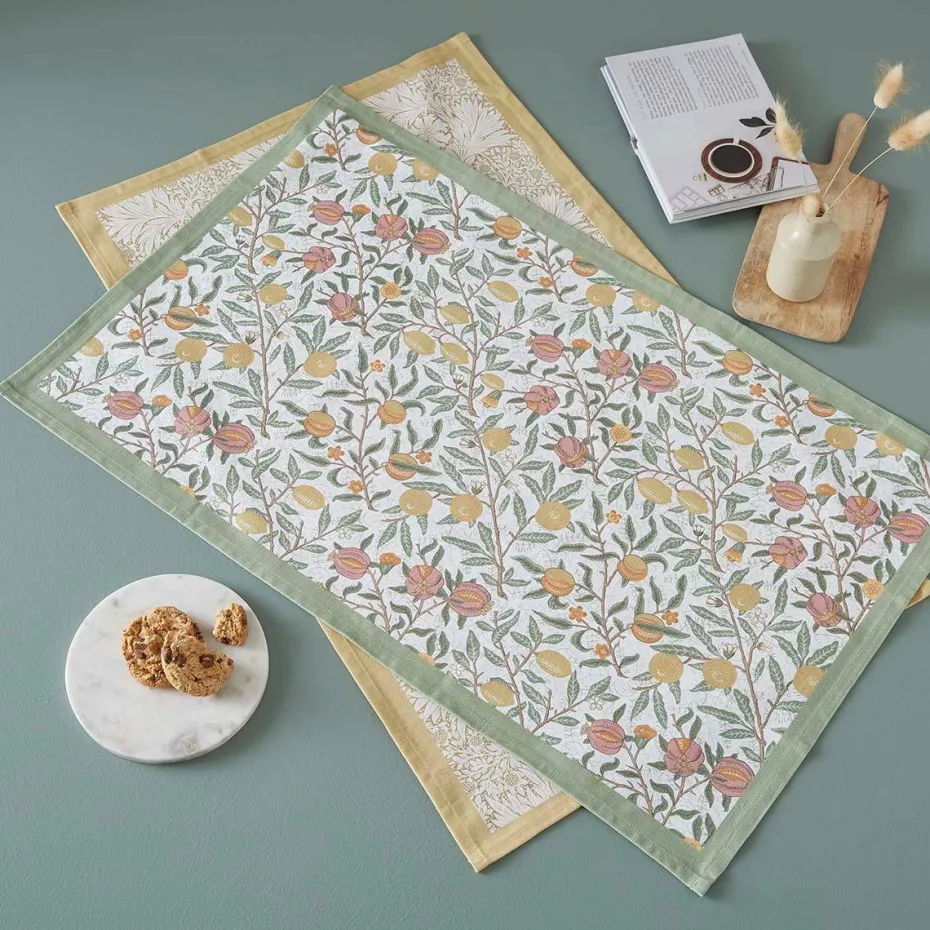 Spode Kjøkkenhåndklær Morris & Co Fruits & Marigold Sett med 2