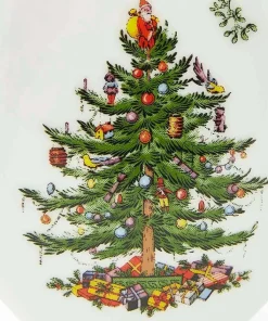 Spode Ornament Christmas Tree Puffed Heart
