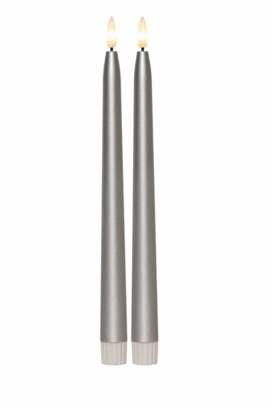 Star Trading LED-Taperlys Flamme Metal 2-p 28,5cm