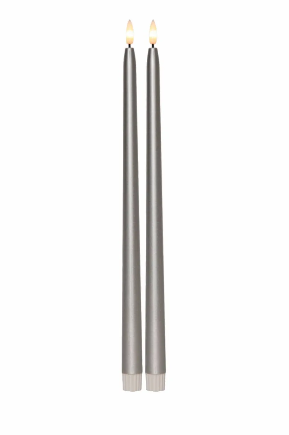 Star Trading LED-Taperlys Flamme Metal 2-p 39cm