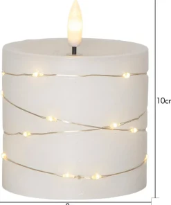 Star Trading LED-Taperlys Flamme Metal 2-p 28,5cm