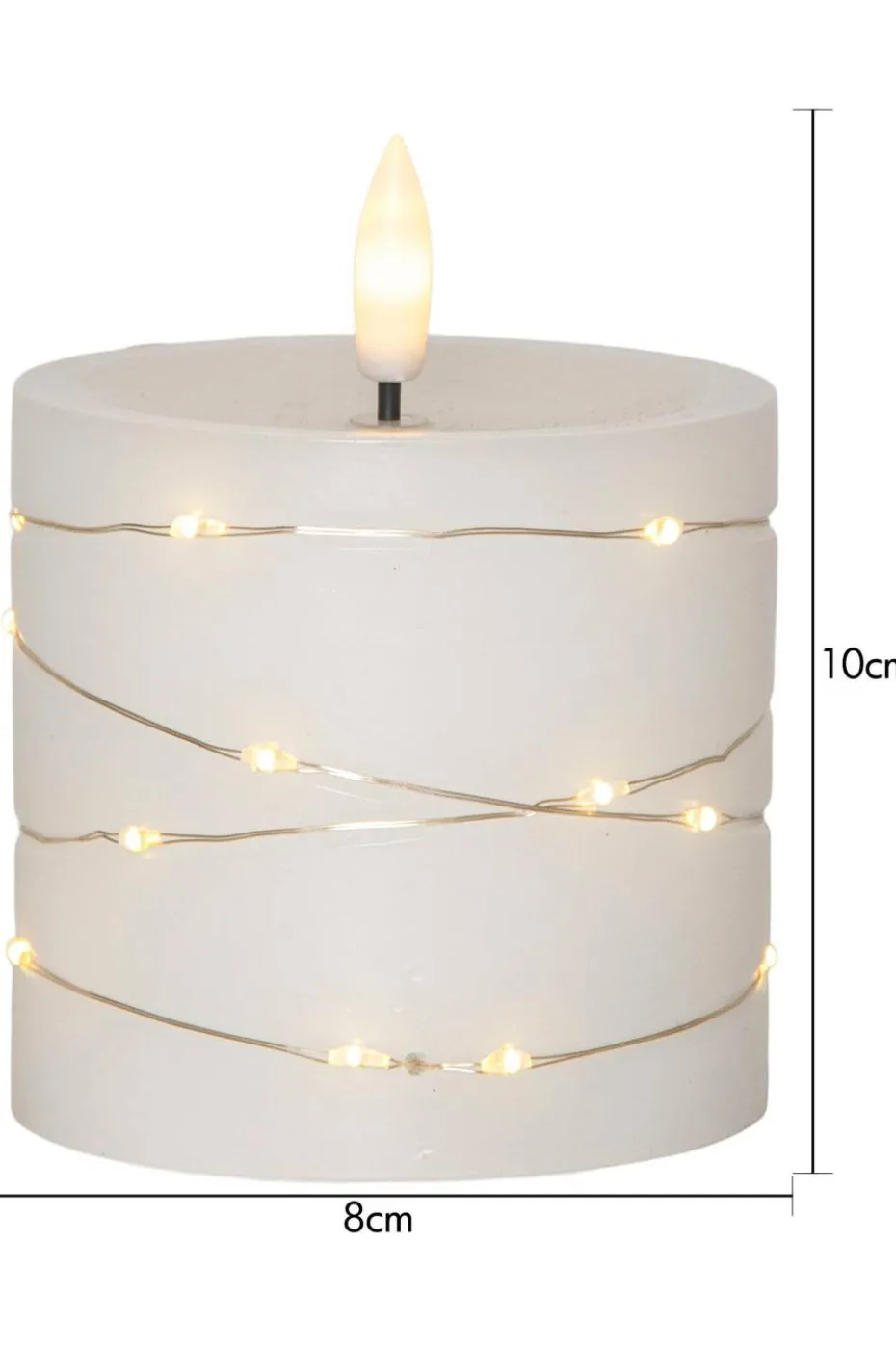 Star Trading LED-Taperlys Flamme Metal 2-p 28,5cm