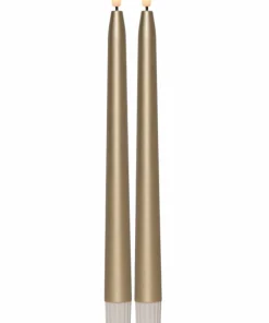 Star Trading LED-Taperlys Flamme Metal 2-p 28,5cm