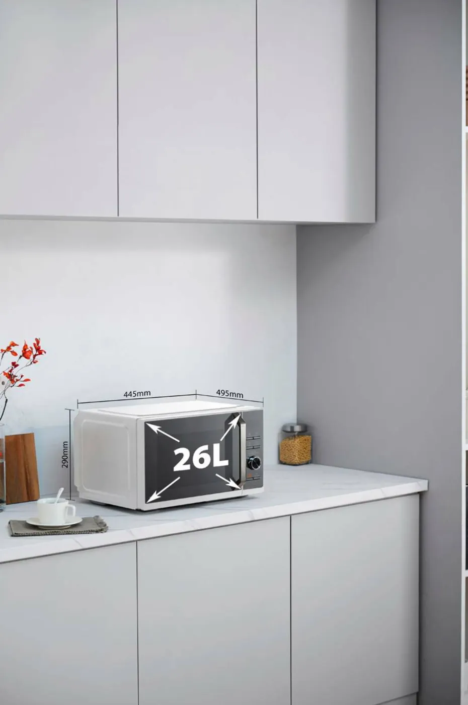 Toshiba Mikrobølgeovn 26l 3 i 1 Grill/luftfryser 900/1000/2100w