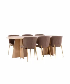 Venture Home Bootcut spisebord med Modesto spisestol