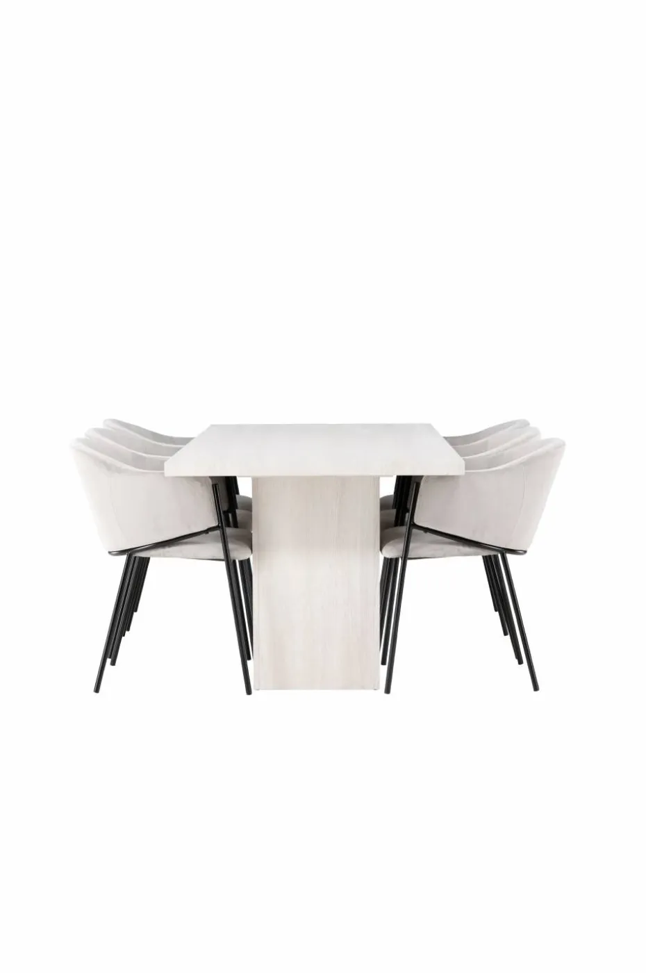 Venture Home Spisegruppe Olga med 6 stk stoler Evelina