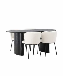 Venture Home Spisegruppe Isolde med 4 stk stoler Edina