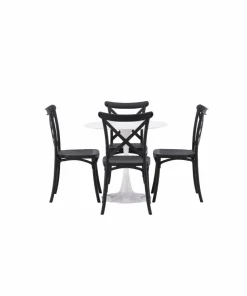 Venture Home Spisegruppe Hamden med 4 stk stoler Crosett