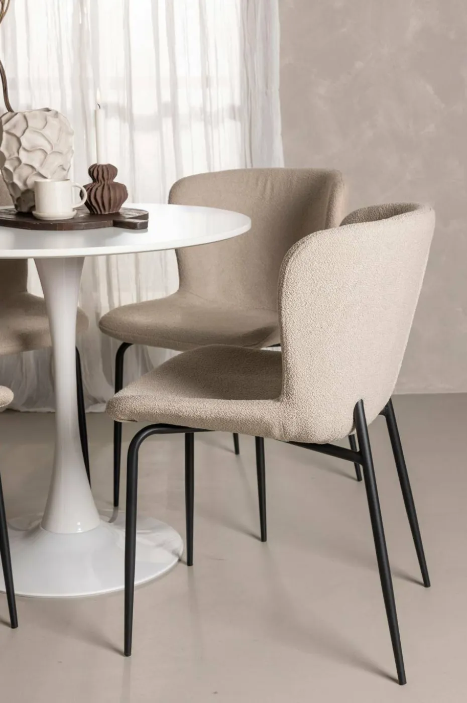 Venture Home Spisegruppe Hamden med 4 stk stoler Modesto