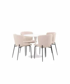 Venture Home Spisegruppe Hamden med 4 stk stoler Modesto