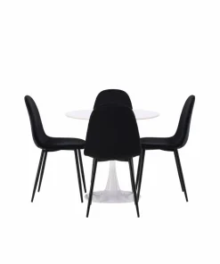 Venture Home Spisegruppe Hamden med 4 stk stoler Polar