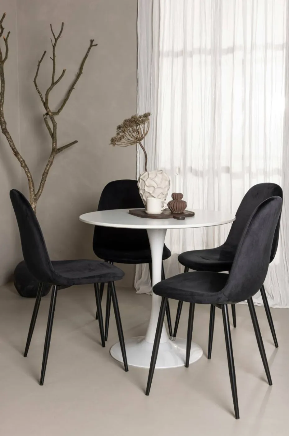 Venture Home Spisegruppe Hamden med 4 stk stoler Polar
