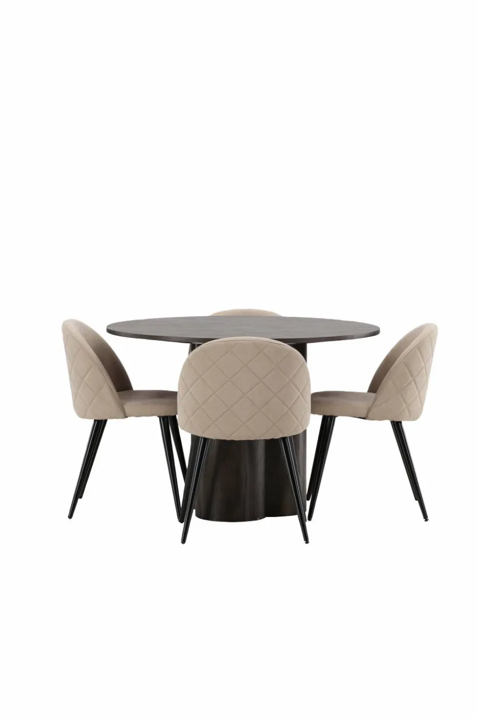 Venture Home Spisegruppe Olivia med 4 stk stoler Velvet